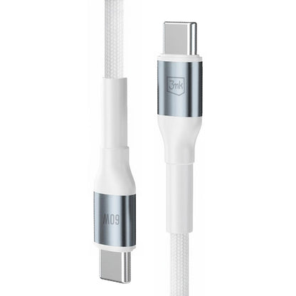 USB-C Data and Charging Cable - USB-C 3MK Hyper N, 60W, 1m, White