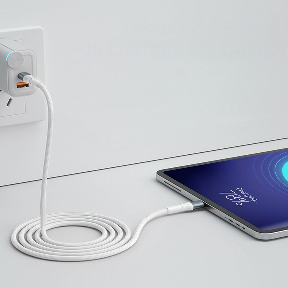 USB-C Data and Charging Cable - USB-C 3MK Hyper N, 60W, 1m, White