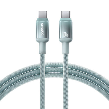 Baseus Discolor USB-C to USB-C Data and Charging Cable, 100W, 1m, Blue Green E0420702