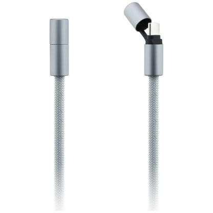 Karl Lagerfeld Choupette Charm USB-C to USB-C Data and Charging Cable, 100W, 1.5m, Gray