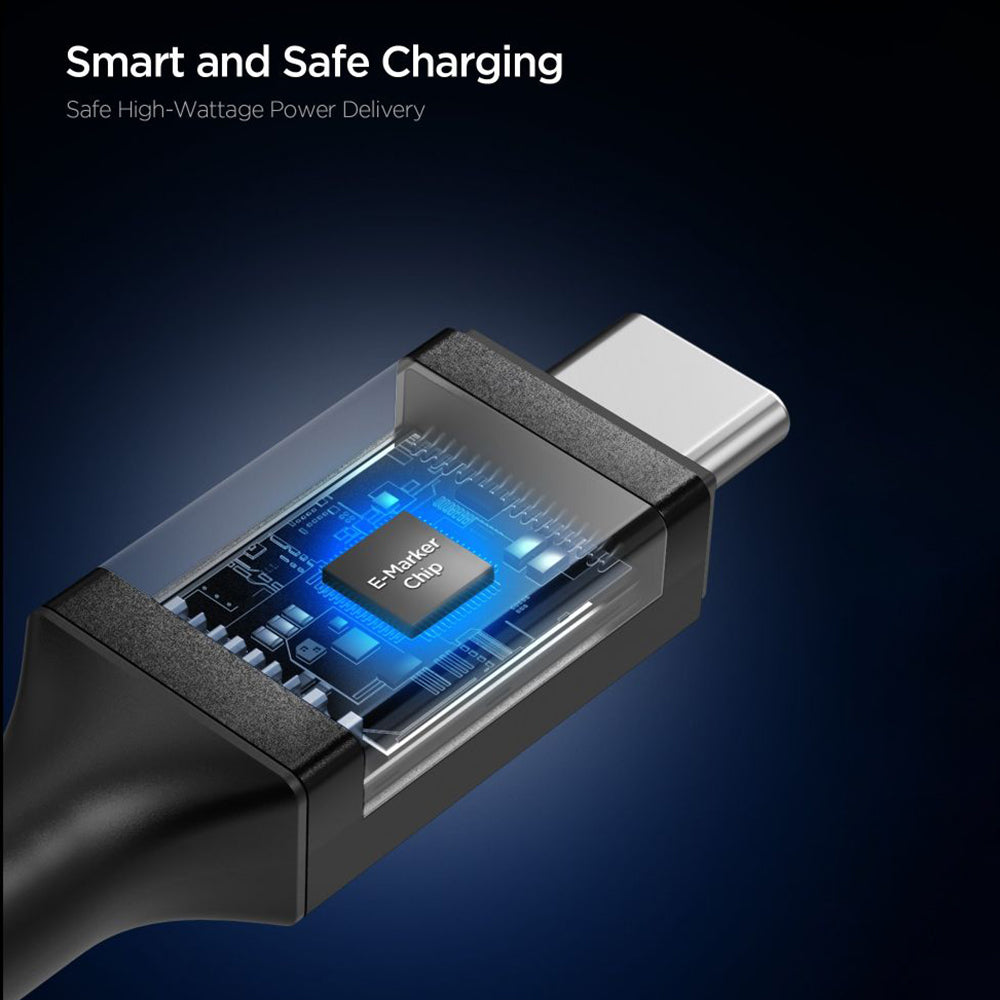 USB-C Data and Charging Cable - USB-C Spigen EB10010CC, 100W, 1m, Black ACA09459