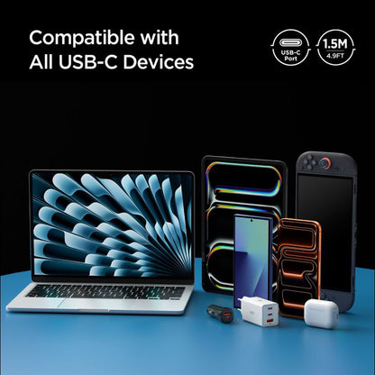 USB-C Data and Charging Cable - USB-C Spigen EB24015CC, 240W, 1.5m, Black ACA10423