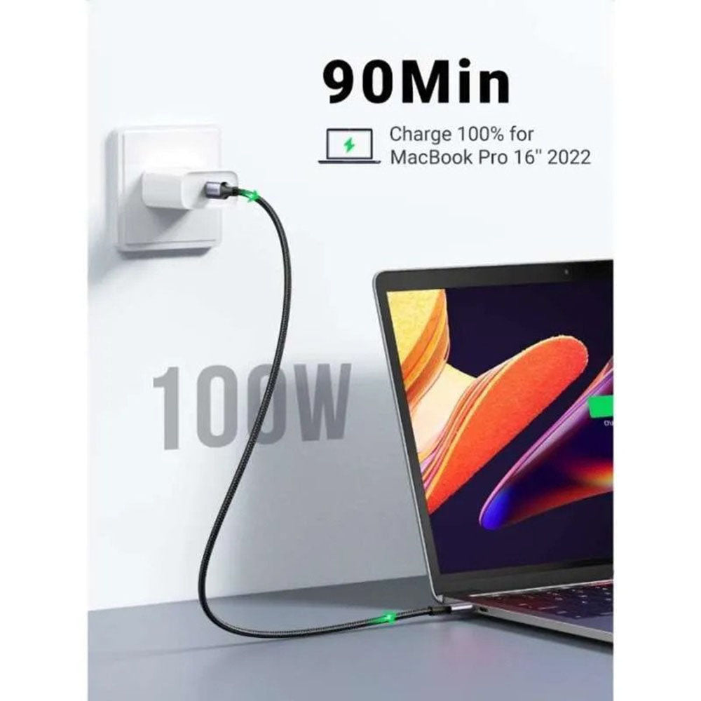 USB-C Data and Charging Cable - USB-C UGREEN L502, 100W, 1m, Gray