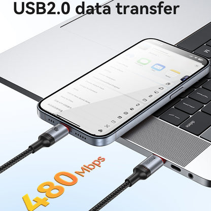 USB-C Data and Charging Cable - USB-C Yesido CA185, 240W, 1.2m, Black