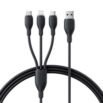 USB-A Charging Cable - Lightning / microUSB / USB-C Baseus Ultra Fast 3in1, 18W, 1.3m, Black P10376303121-00