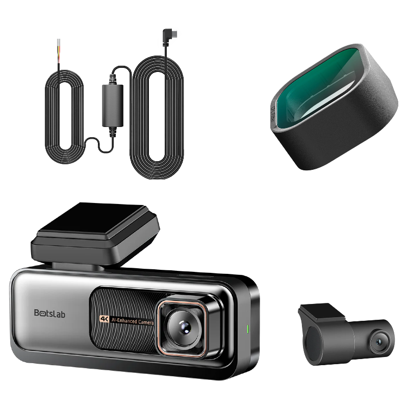 Botslab G980H Pro Front and Rear Car Camera, 4K, Wi-Fi, GPS, 2.45-inch Display
