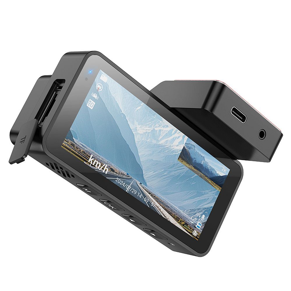 HOCO DV12 Front and Rear Car Camera, 2K, Wi-Fi, GPS, 3.69inch Display