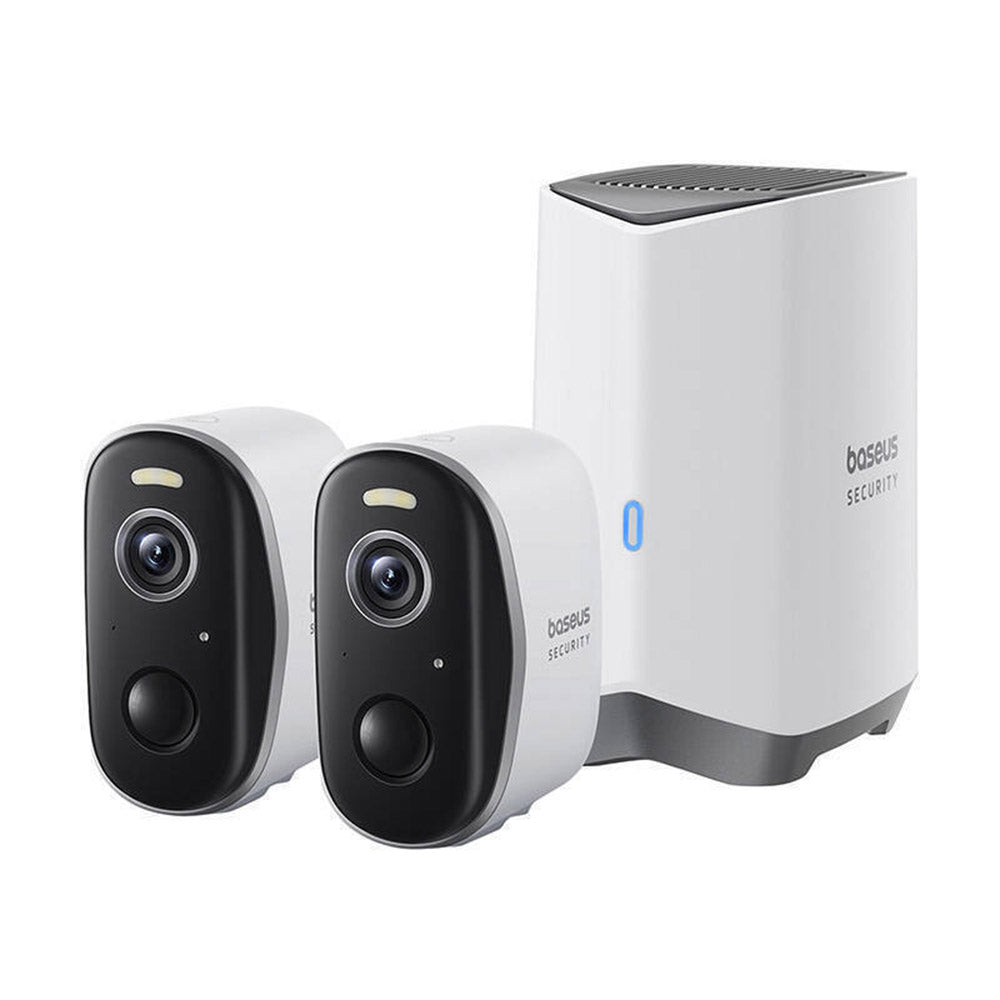 Baseus N1 Plus Surveillance Camera, Wi-Fi, 2K, IP67, Outdoor, Set of 2 pieces S0TW012131