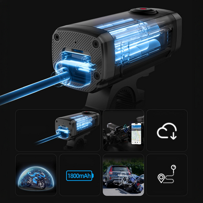 Akeeyo 710 Lite Sports Camera for Bicycle / Motorcycle, 2K, Wi-Fi, Black