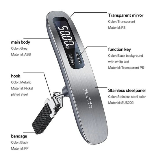 Yesido MG41 Electronic Scale, Gray