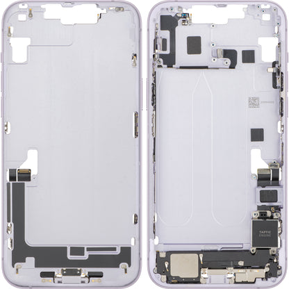 Apple iPhone 14 Plus Battery Cover, With Middle Frame, Full Parts, Purple, Swap
