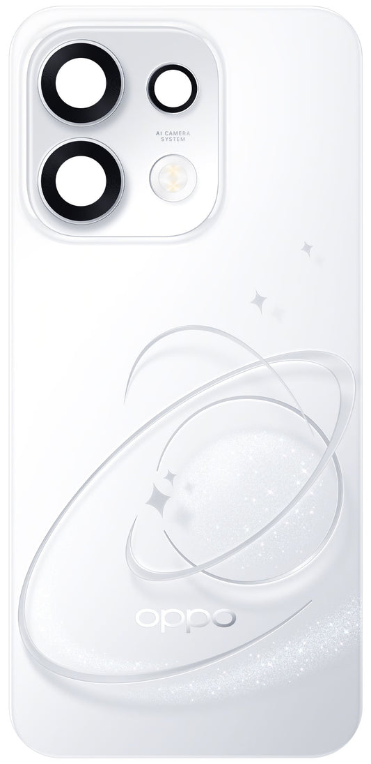 Oppo Reno16 F / Reno16 FS Battery Cover, Silver (Pop White), Service Pack 621033001109