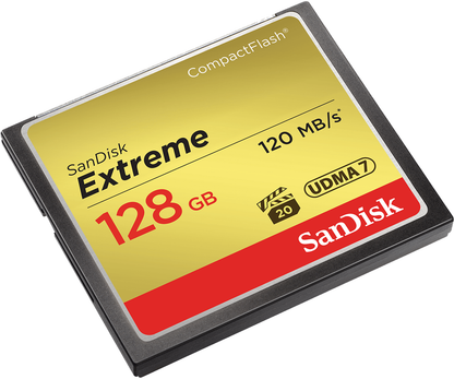 SanDisk Extreme CompactFlash Memory Card, 128Gb, UDMA 7 SDCFXSB-128G-G46