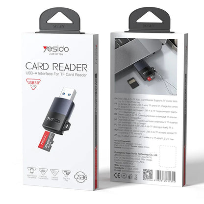 USB 3.0 Yesido GS36 Card Reader, microSD, Black