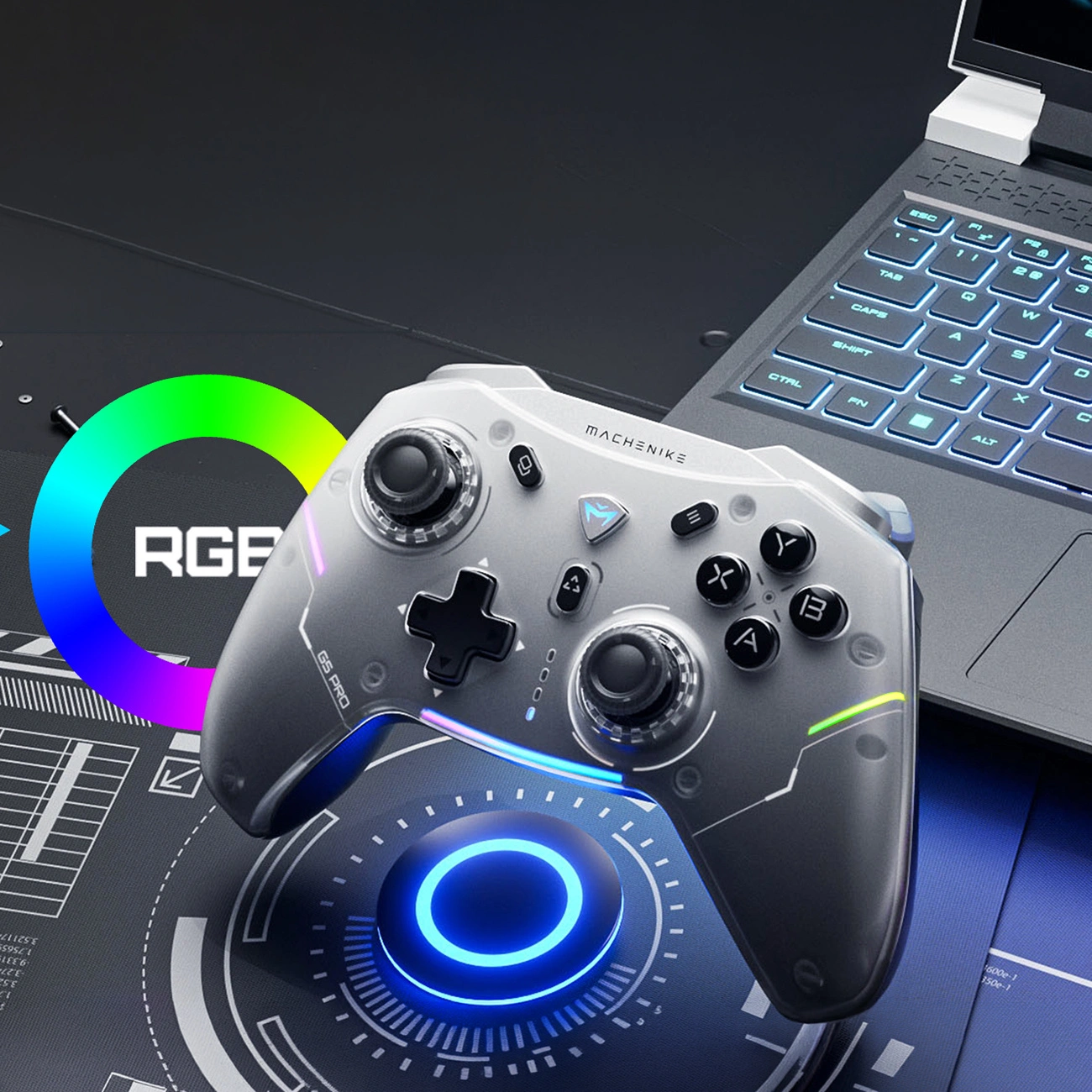 Machenike G5Pro Max Controller, with Charging Station, Gray