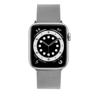 Fixed Mesh Strap for Apple Watch 49mm / 46mm / 45mm / 44mm / 42mm Series, Silver