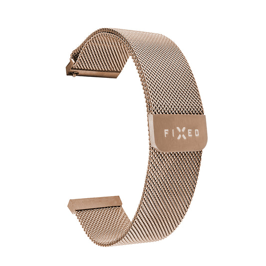 Fixed Mesh Strap for Huawei Watch / Garmin Watch Series, 18mm, Rose Gold