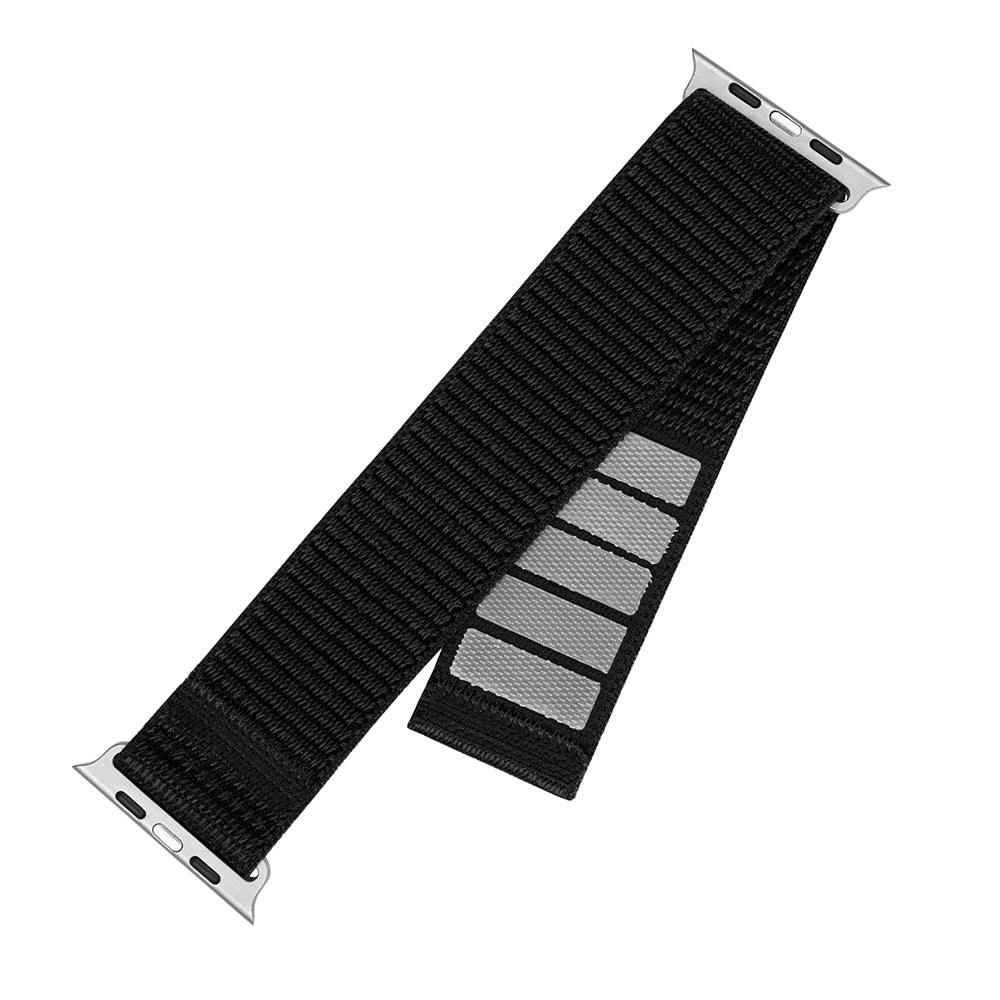 Fixed Nylon Sporty Strap for Apple Watch 42mm / 41mm / 40mm / 38mm Series, Black