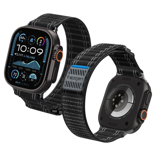 Spigen WBF0 Strap for Apple Watch 49mm / 46mm / 45mm / 44mm Series, Black