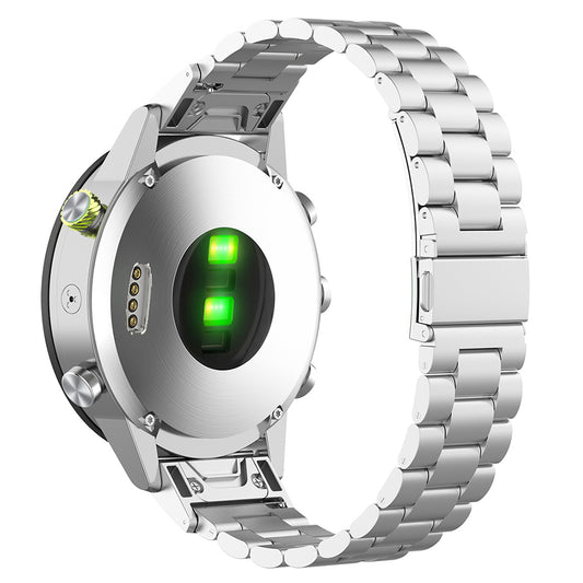 Techsuit W010 Strap for Garmin Watch Fenix / Forerunner Series, 22mm, Silver