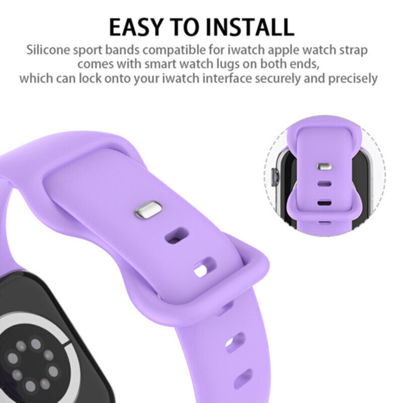 Techsuit W031 Strap for Apple Watch 49mm / 46mm / 45mm / 44mm / 42mm Series, Dark Purple