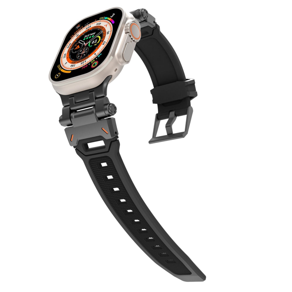 Techsuit W064 Band for Apple Watch 49mm / 46mm / 45mm / 44mm / 42mm Series, Black