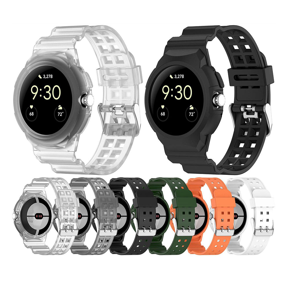 Techsuit W065 Strap for Google Pixel Watch 3 41mm / Watch 2 / Watch, Black