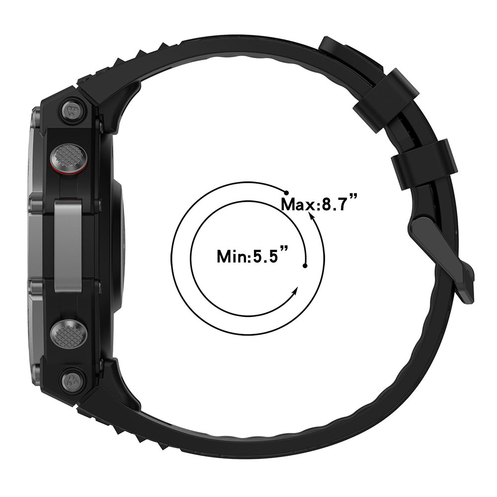 Techsuit W067 Strap for Amazfit T-Rex 3, Black