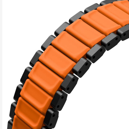 UNIQ Strova Flex Strap for Apple Watch 49mm / 46mm / 45mm / 44mm / 42mm Series, Black Orange