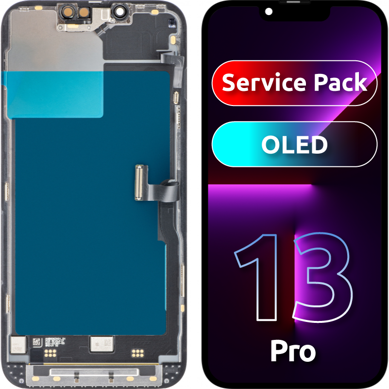 Apple iPhone 13 Pro Touchscreen Display, with Frame, Black, Service Pack 661-21993