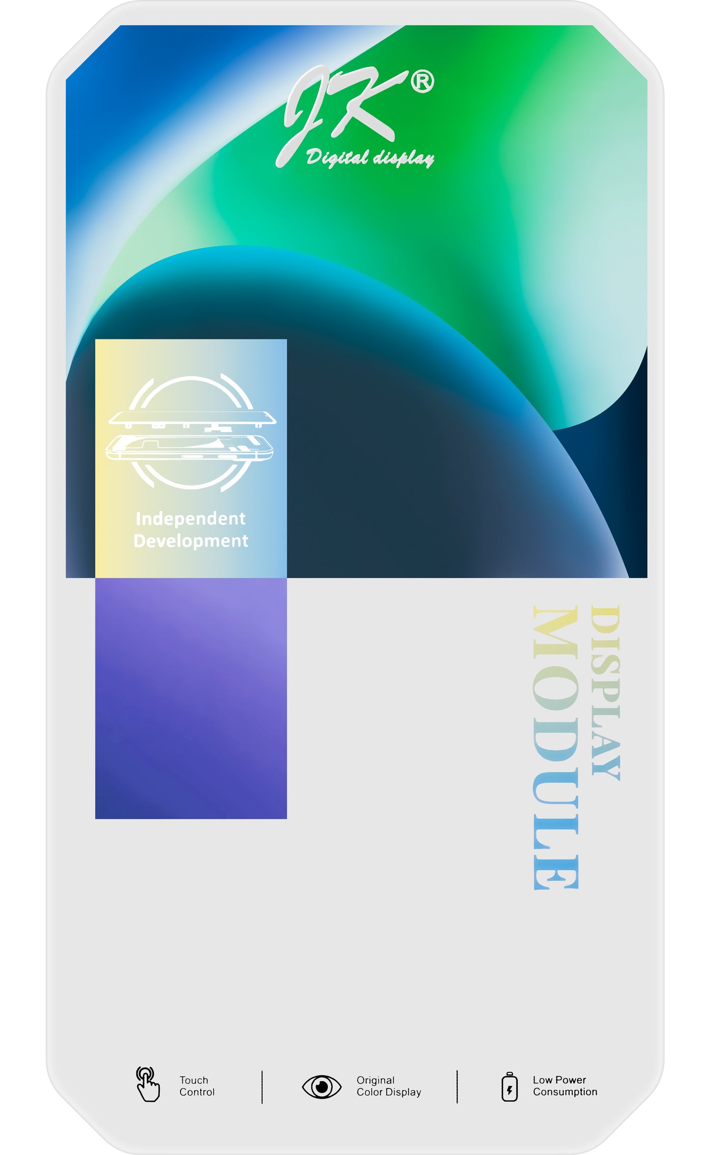 JK Touchscreen Display for Apple iPhone 15, with Frame, Movable In-Cell IC LCD Version, Black