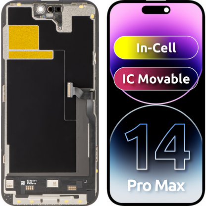 JK Touchscreen Display for Apple iPhone 14 Pro Max, with Frame, In-Cell IC Movable LCD Version, Black