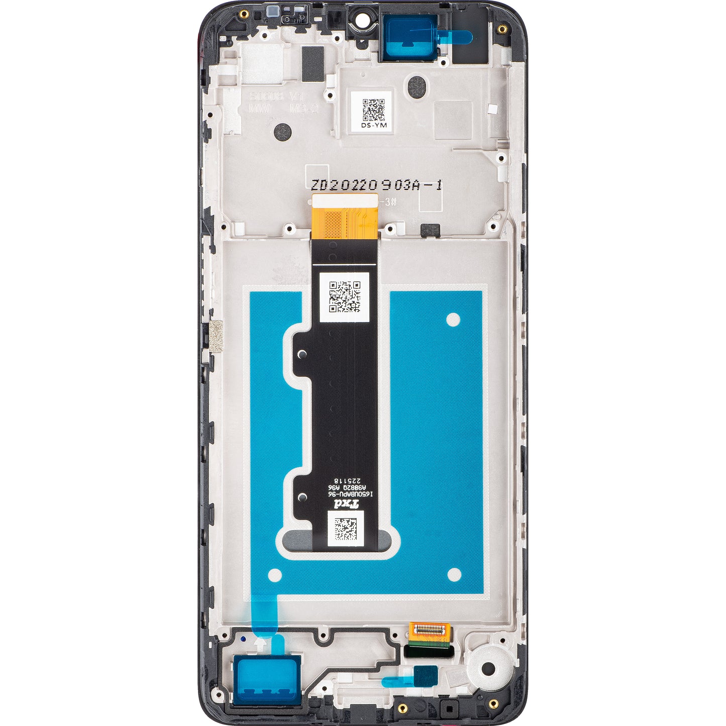 Touchscreen Display Motorola Moto E22i / E22, with Frame, Black, Service Pack 5D68C21594 