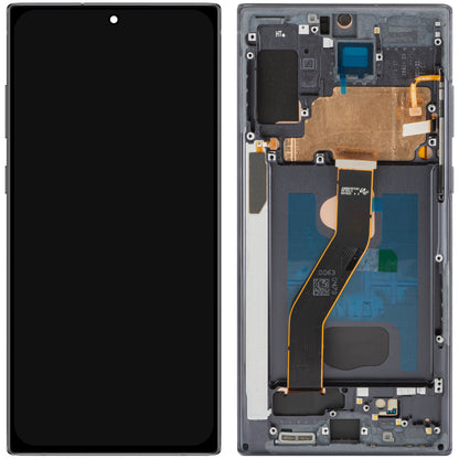 MP Touchscreen Display compatible with Samsung Galaxy Note 10+ N975, with Frame, OLED Version, Black