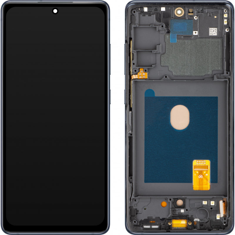 MP Touchscreen Display compatible with Samsung Galaxy S20 FE G780, with Frame, OLED Version, Navy Blue, Swap