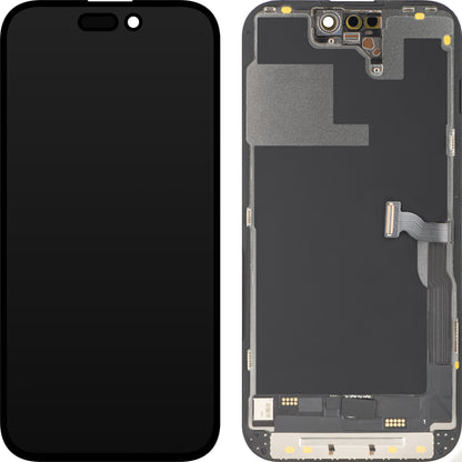MP Touchscreen Display compatible with Apple iPhone 14 Pro, with Frame, OLED FHD Diagnostic Version, Black