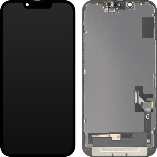 MP Touchscreen Display compatible with Apple iPhone 14, with Frame, OLED FHD Diagnostic Version, Black