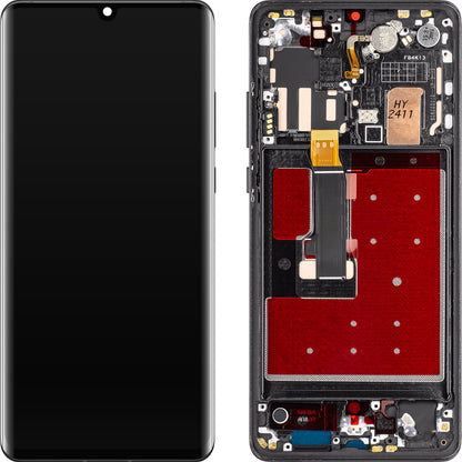 MP Touchscreen Display compatible with Huawei P30 Pro, with Frame, OLED Version, Black 