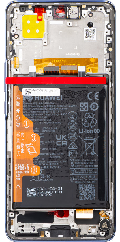 Touchscreen Display Huawei nova 9, with Frame and Battery, Starry Blue, Service Pack 02354NUF 