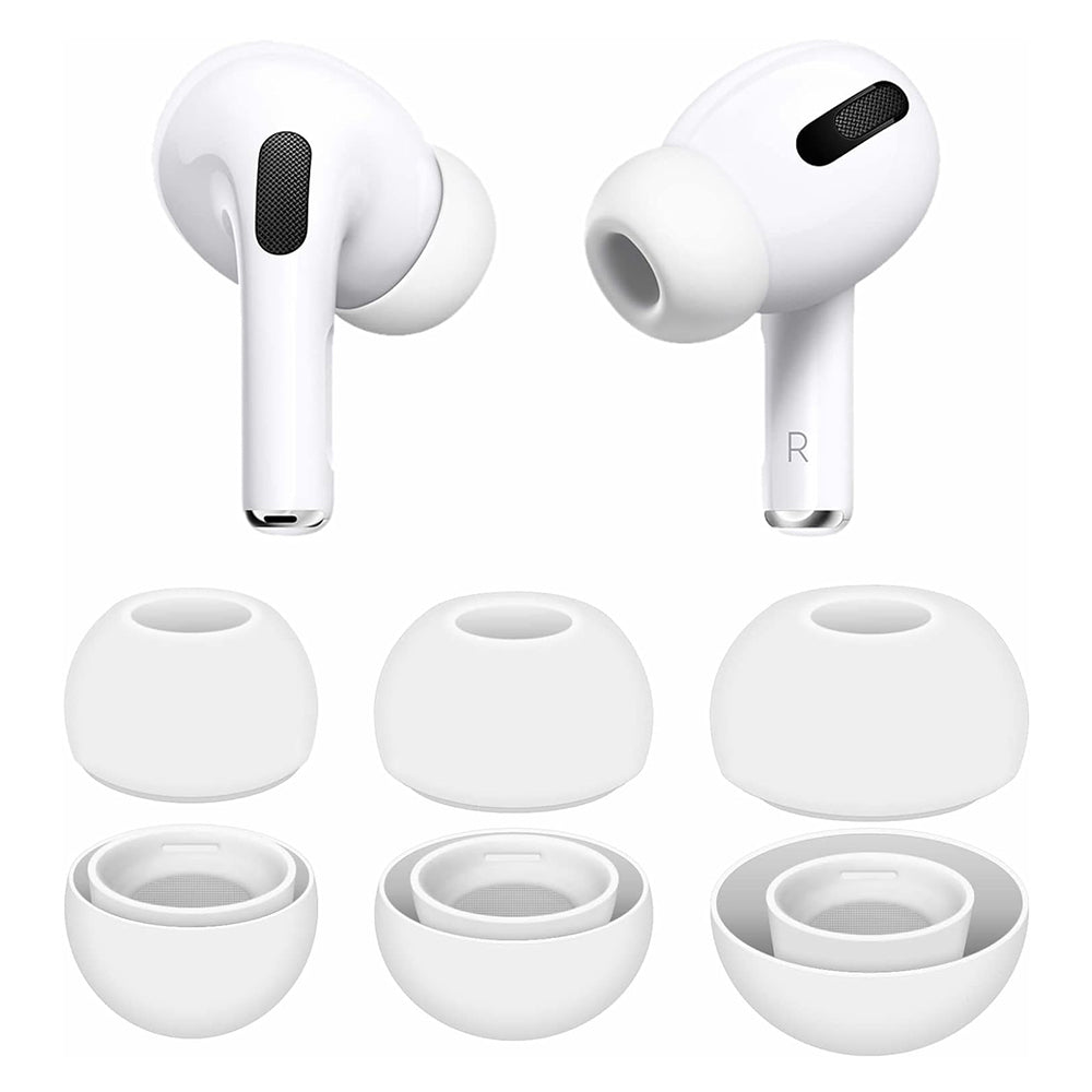 Techsuit ET1 Ear Tips for Apple AirPods Pro Series, Set of 3 Pieces, White