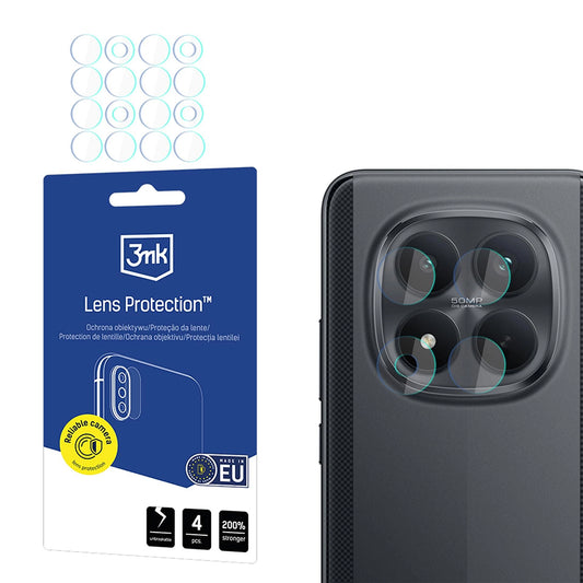 3MK Protection Rear Camera Protective Film for Xiaomi Poco M8 Pro, Tempered Glass, Set of 4 Pieces, Transparent