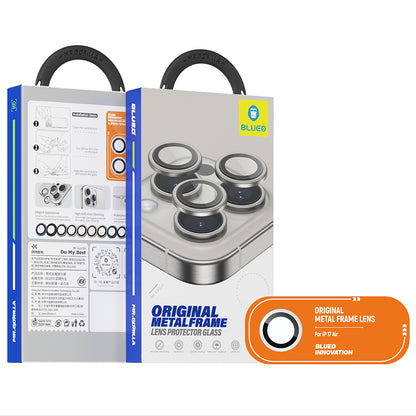 Blueo Metal Frame Rear Camera Protection Film for Apple iPhone 17 Air, Tempered Glass, Multicolor