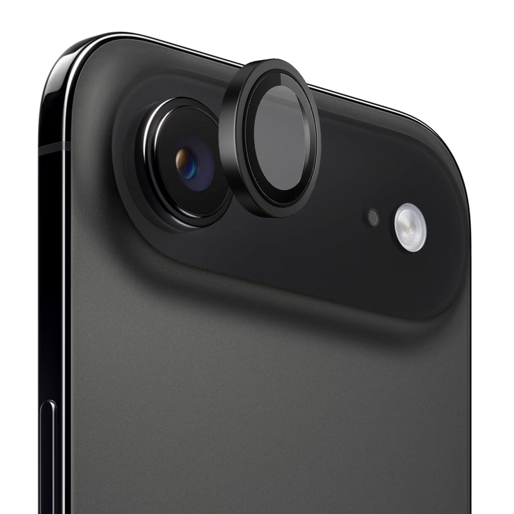 Blueo Metal Frame Rear Camera Protection Film for Apple iPhone 17 Air, Tempered Glass, Black