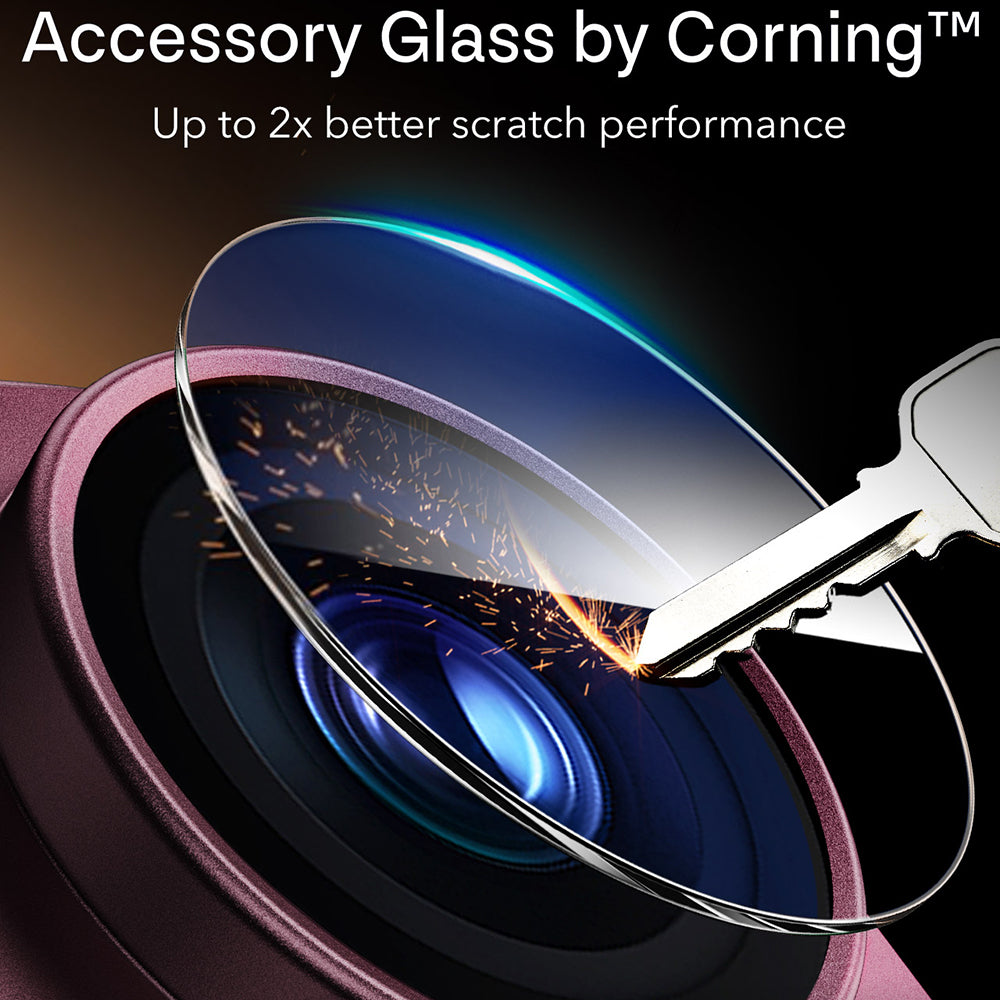 ESR Armorite Pro Rear Camera Protective Film for Apple iPhone 18 Pro Max, Tempered Glass, Dark Burgundy