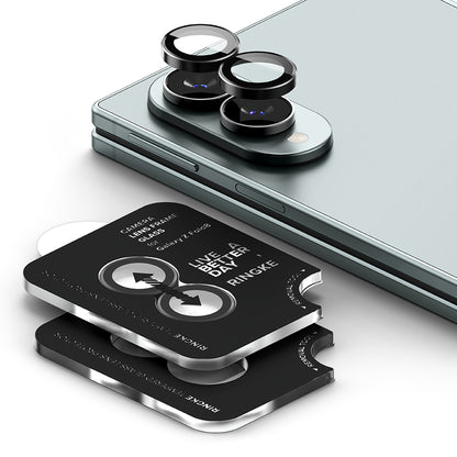 Ringke Rear Camera Protective Film for Samsung Galaxy Z Fold8 F971, Tempered Glass, Set of 2 Pieces, Black