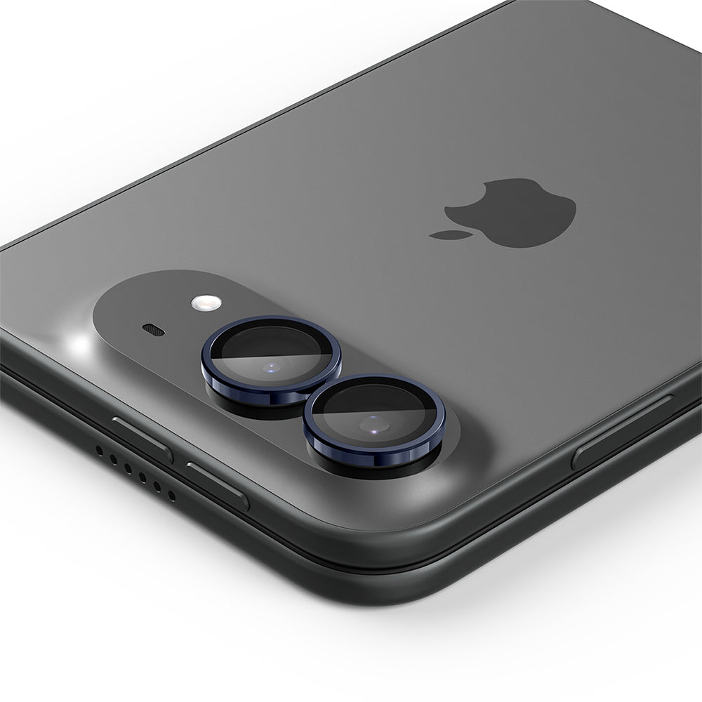 Spigen GlastR EZ FIT Optik Pro Rear Camera Protective Film for Apple iPhone Duo, Tempered Glass, Set of 2 pieces, Navy Blue AGL12011