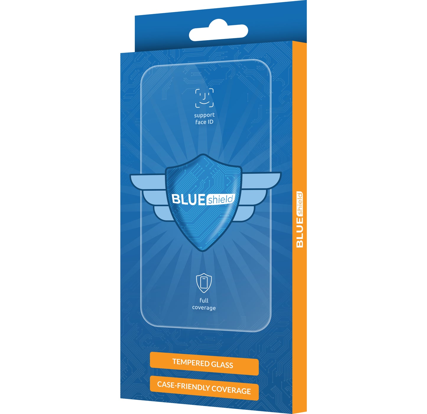 BLUE Shield Screen Protector for Xiaomi Redmi Note 12S, Shielded Glass, Full Glue, Case Friendly, Black 