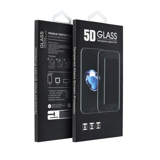 OEM Screen Protector Film for Motorola Moto G72 / G52 / G82 / G71s, Tempered Glass, Full Glue, 5D, Black