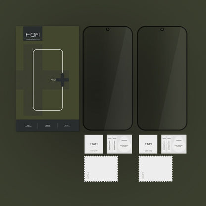 Privacy Screen Protector HOFI Glass PRO+ for Samsung Galaxy S24 FE S721, Privacy Glass, Full Glue, Set 2 pieces, 2.5D 