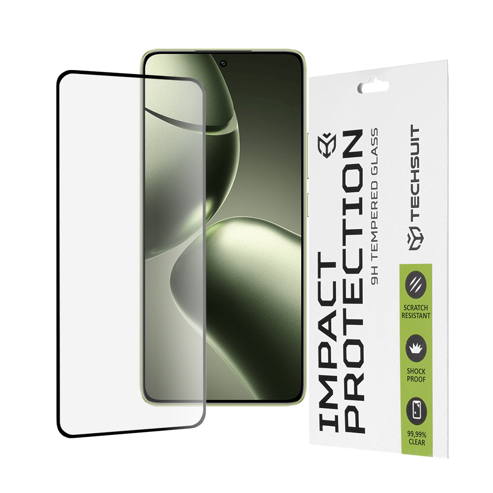 Techsuit Screen Protector for Xiaomi 14T Pro / 14T, Tempered Glass, Full Glue, 111D, Black